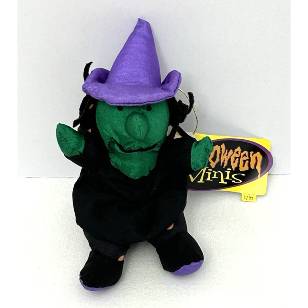 Vintage Gibson Halloween Minis Nylon Witch Plush Stuffed Animal